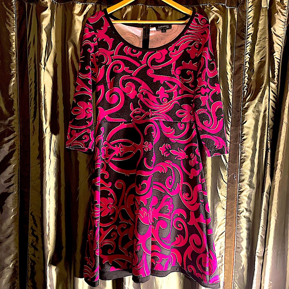 Pink and Black Party Dress